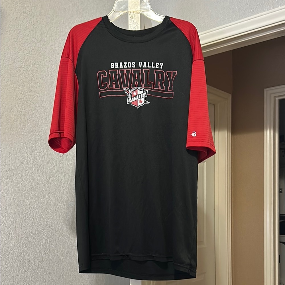 Brazos Valley Cavalry Black and Red Men's Shirt dri fit material